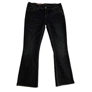 NWT Silver Jeans Dark Wash Mid Rise Bootcut Jeans Curvy Stretch Denim 32x31
